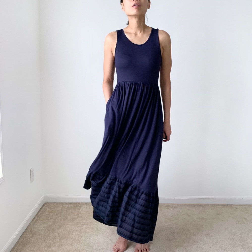 BOHO RUFFLES MAXI DRESS WITH POCKETS - BLACK - Picture 9 of 10